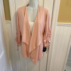Pink open cardigan